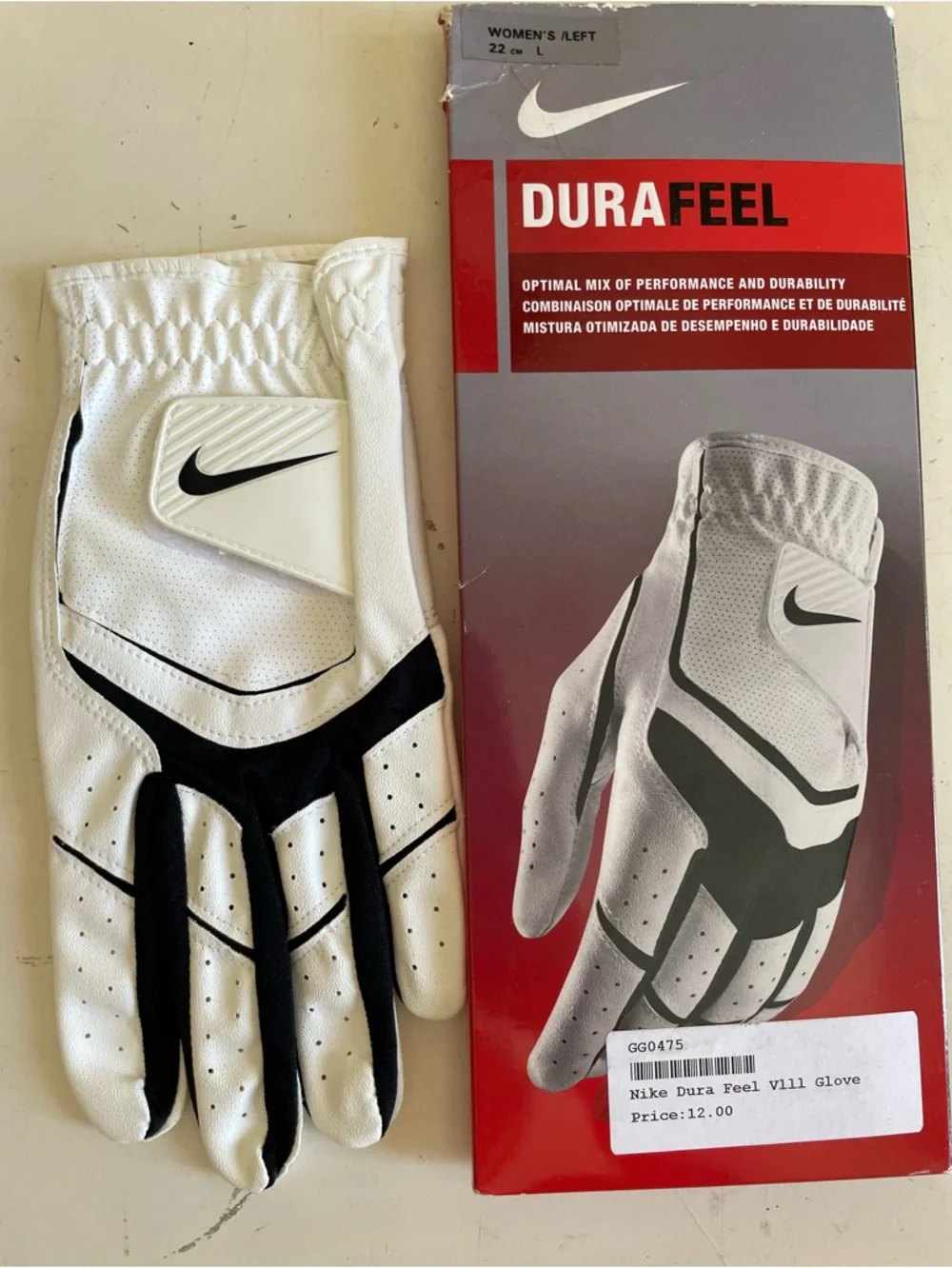 2 Nike Women’s Left Size Large 22 cm. Summerlite and Durafeel Golf Gloves New - Picture 7 of 12